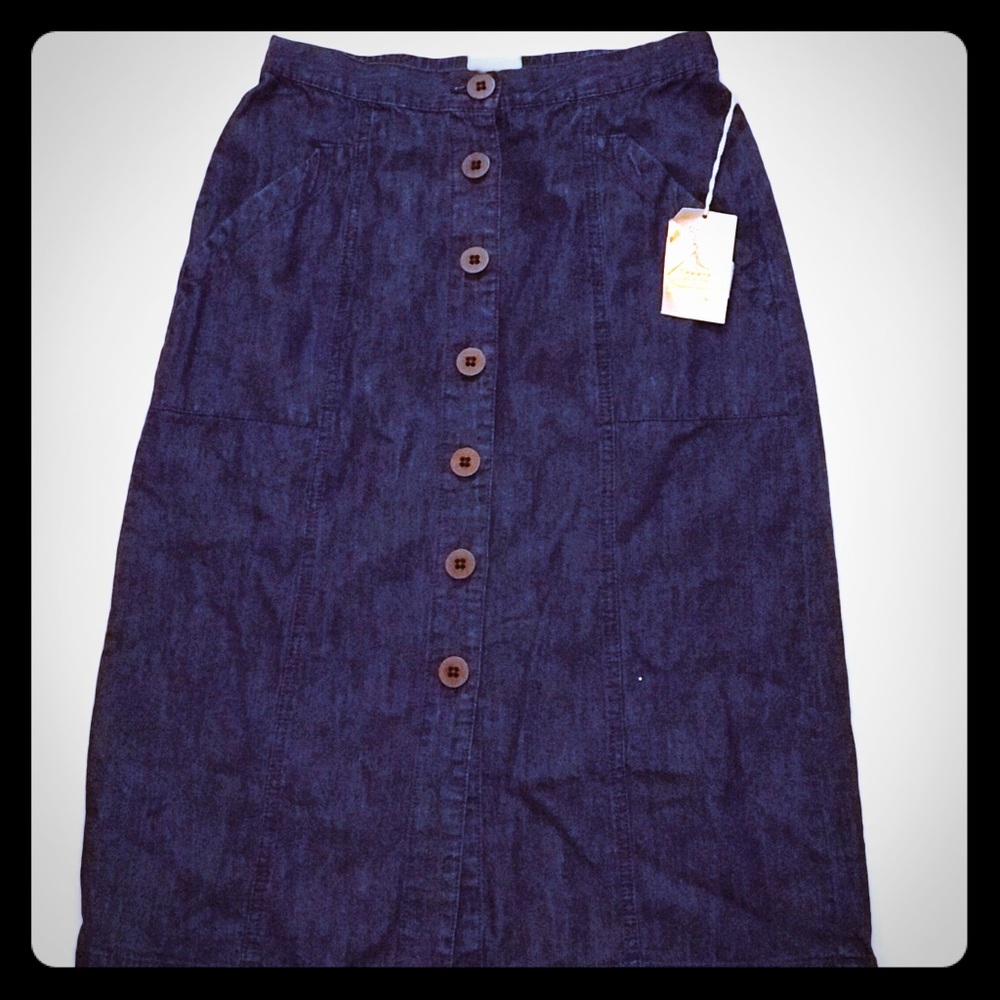 Denim Midi Skirt